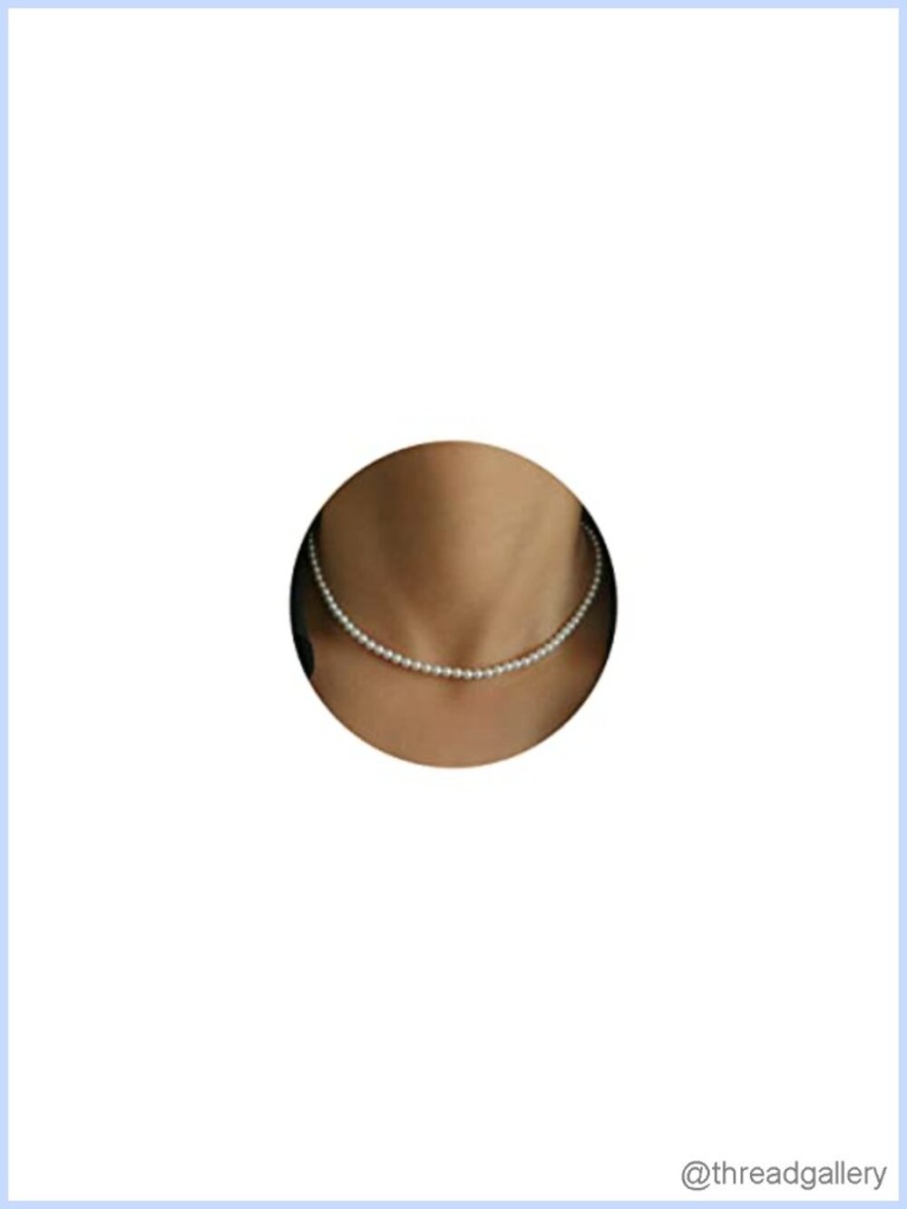 Dainty Pearl Choker Necklace 18K Gold Plated Adjustable for Women Wedding